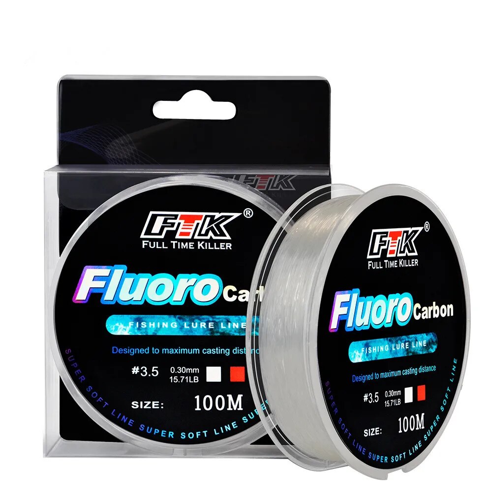 Copolymer Line - 100 m Fluorkohlenstoff-Köder-Angelschnur, Fliegenfischen aus Kohlefaser,