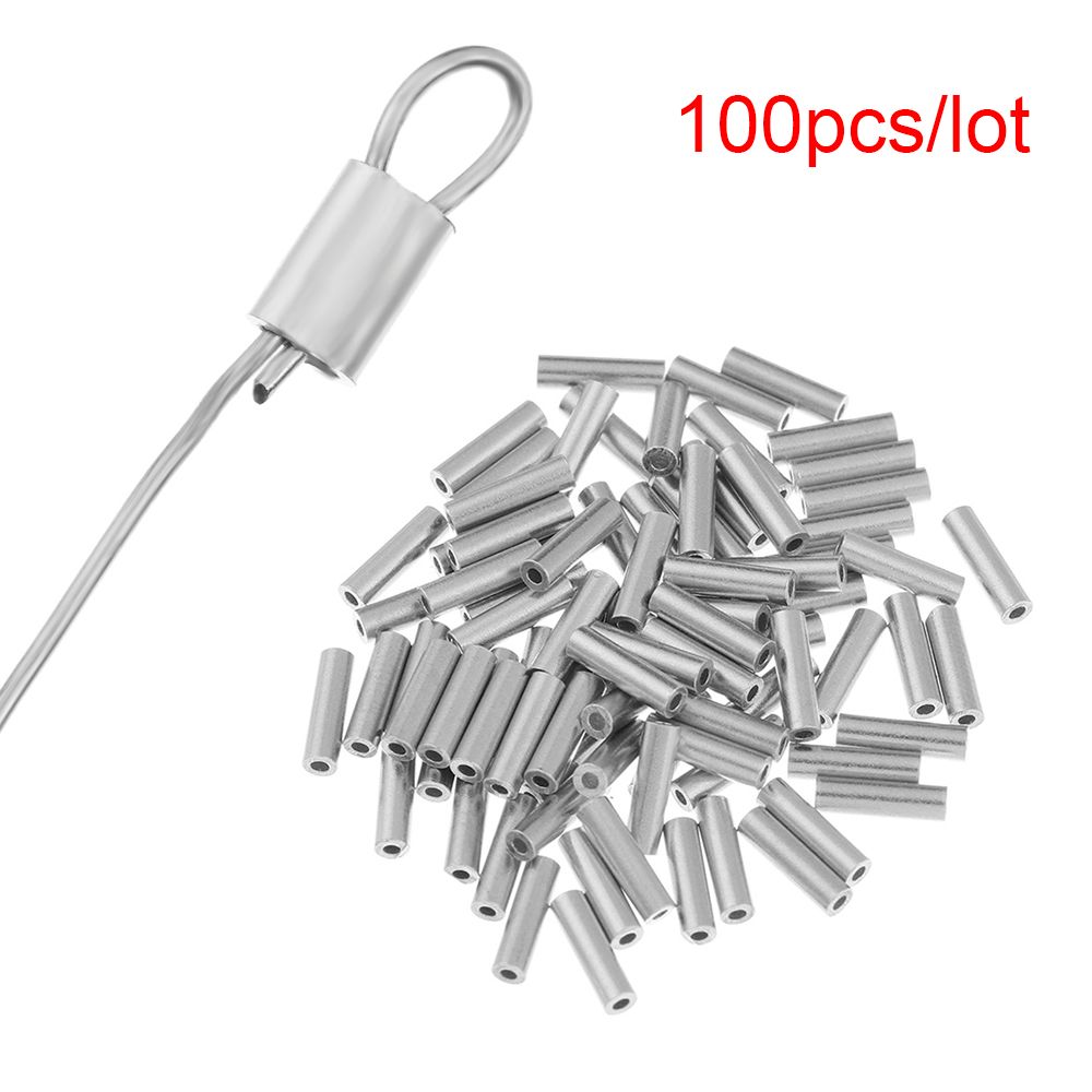 Monofilament Line - 100PCs/Lot 0,8mm/1,0mm/1,2mm/1,4mm/1,6mm/1,8mm Runde Echt Aluminium Rohr