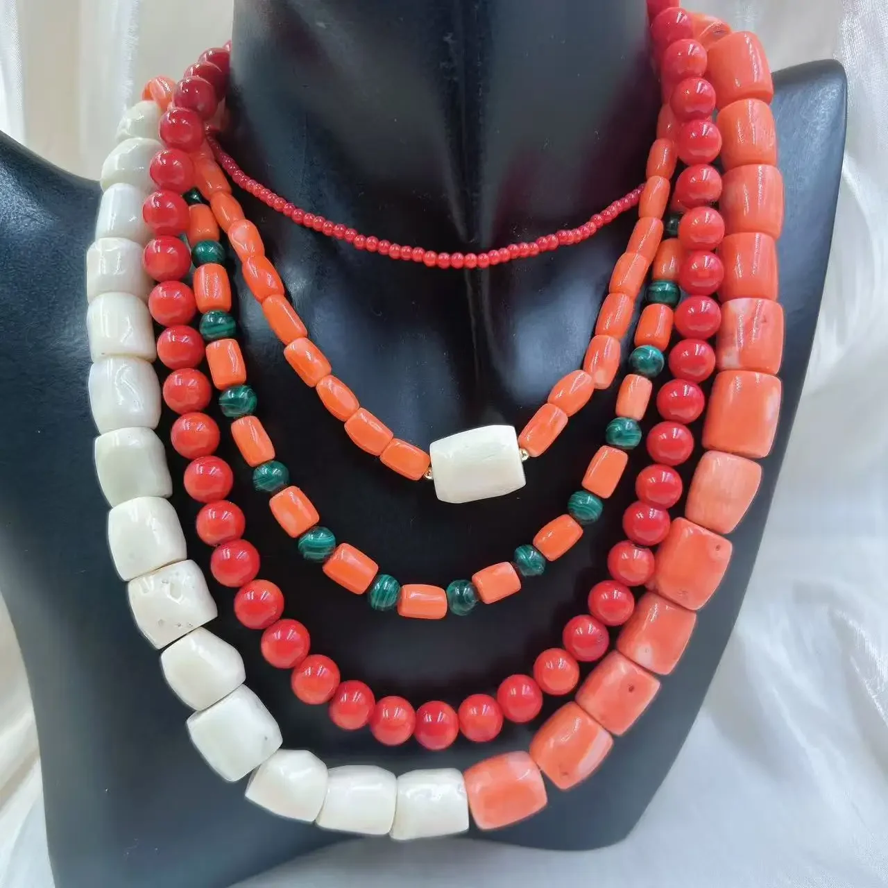 Freshwater Line - Orange Rot Vintage Runde Natürliche Meer