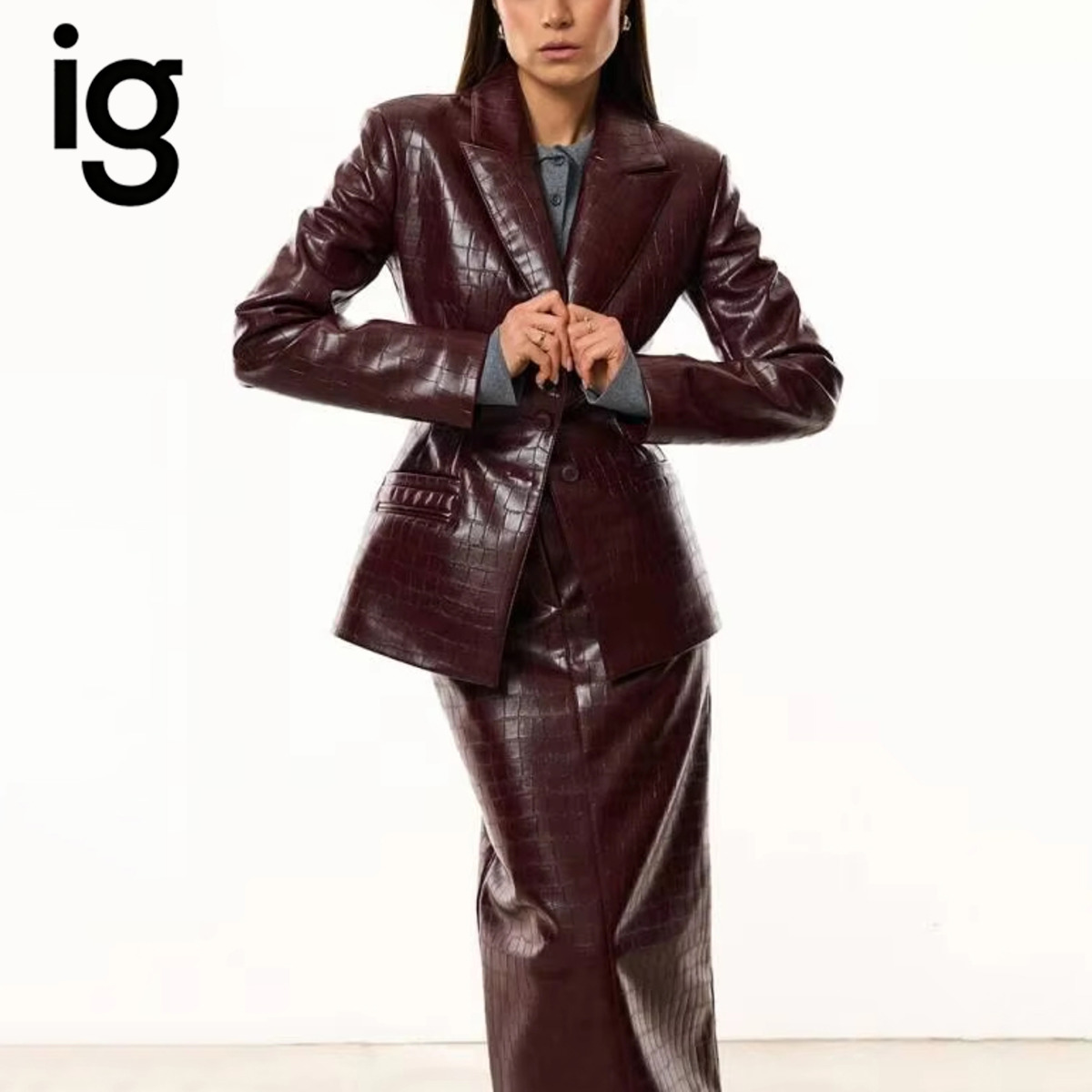 IG Damen Burgunderrotes Kroko- – Fly Line Bewertung und Preis