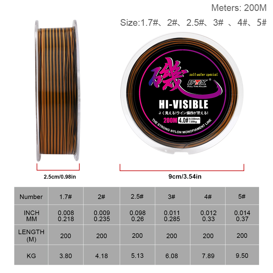 FISH KING 200 m halb schwimmen – Copolymer Line Bewertung und Preis