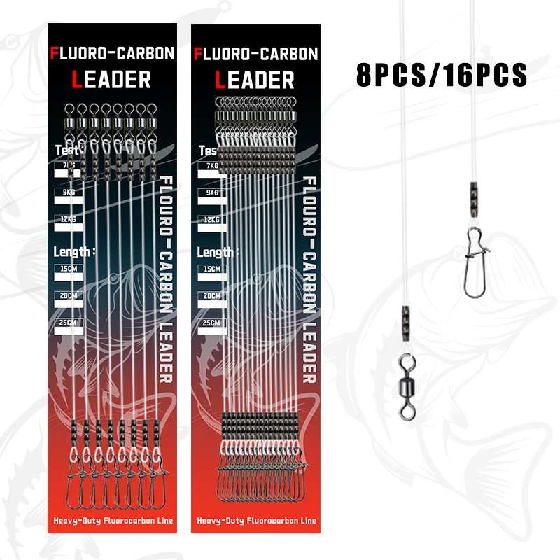 8/16 Stück Fluorocarbon-Vorfac – Fluorocarbon Line Bewertung und Preis